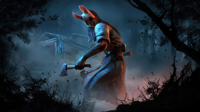 Man in costume axe forest free wallpaper for desktop - medium preview image