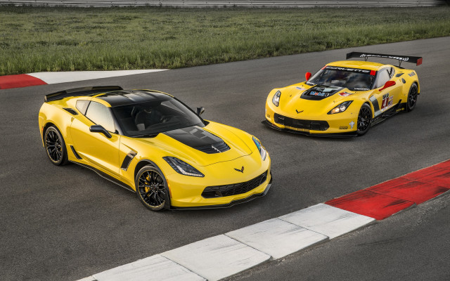 Corvette race track yellow red free wallpaper for desktop - medium preview image