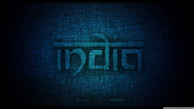 Dark blue background stylized logo free wallpaper for desktop - medium preview image