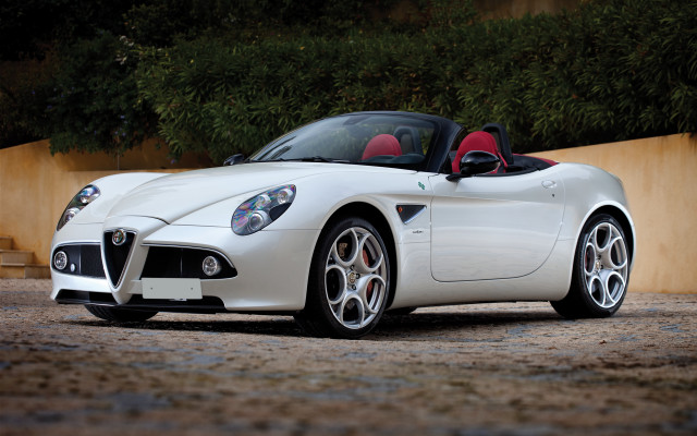 White sports car neoclassic digital free wallpaper for desktop - medium preview image