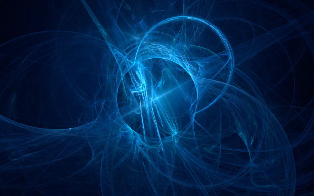 Blue abstract magic circle glowing free wallpaper for desktop - medium preview image