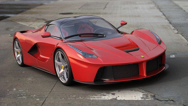 Red sports car street motorcycle free wallpaper for desktop - medium preview image