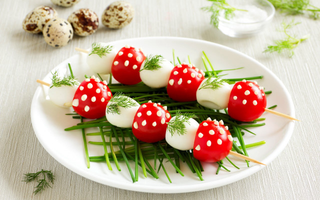 Plate mushrooms eggs water food free wallpaper for desktop - medium preview image