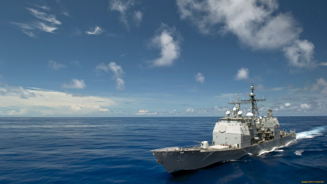 Military ship ocean clouds boat #2 free wallpaper for desktop - medium preview image