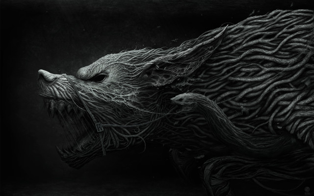 Boar open mouth gothic rope free wallpaper for desktop - medium preview image