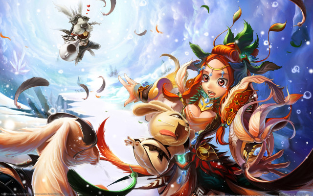 Long red hair fish animals free wallpaper for desktop - medium preview image