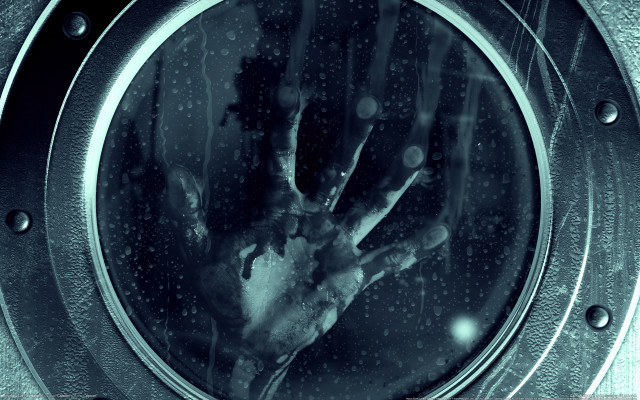 Handprint metal waterdroplets circularwindow holography free wallpaper for desktop - medium preview image