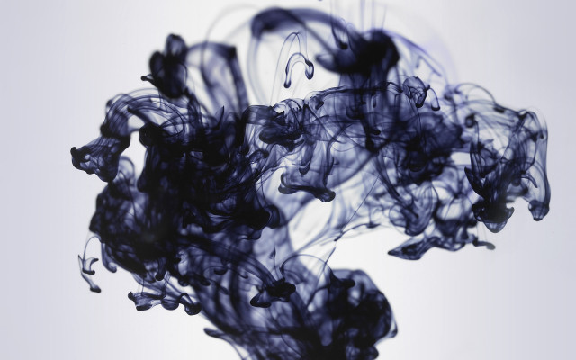 Floating black ink analytical art free wallpaper for desktop - medium preview image
