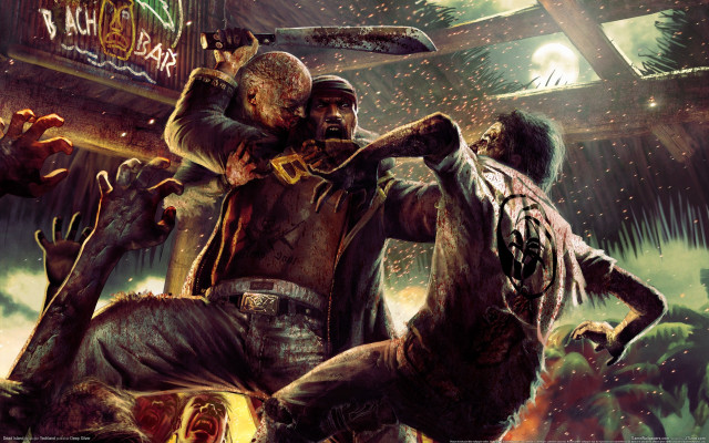 Man zombies knife room dead free wallpaper for desktop - medium preview image