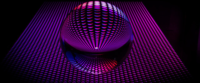 Purple holography 3D raytracing fence free wallpaper for desktop - medium preview image