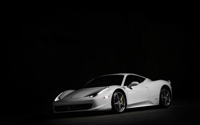White sports car black background #6 free wallpaper for desktop - medium preview image