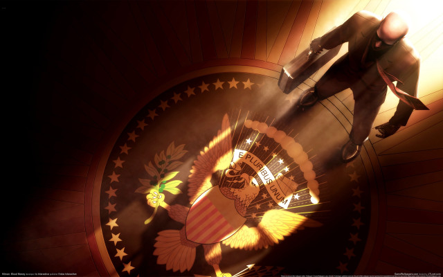 Man in suit flag clock free wallpaper for desktop - medium preview image