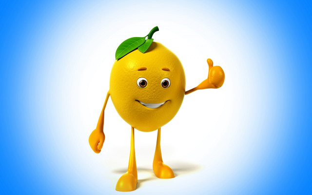 Yellow fruit with leaf thumbs free wallpaper for desktop - medium preview image