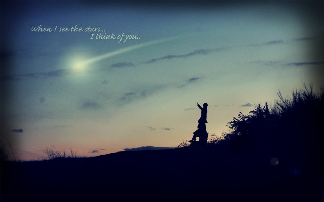 Hill sunset silhouette quote portrait free wallpaper for desktop - medium preview image