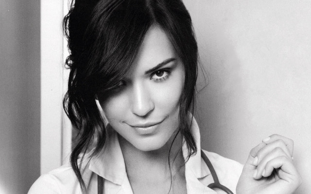 Ayshia taskin blackwhite stethoscope collaredshirt free wallpaper for desktop - medium preview image