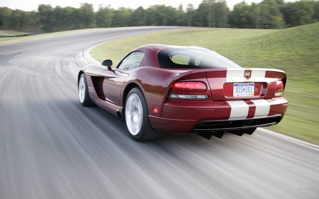 Red sports car driving road #28 free wallpaper for desktop - medium preview image