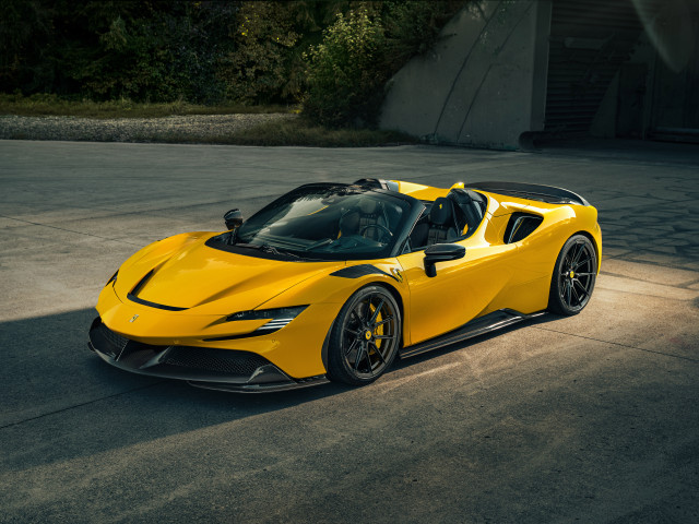 Yellow sports car street building #5 free wallpaper for desktop - medium preview image