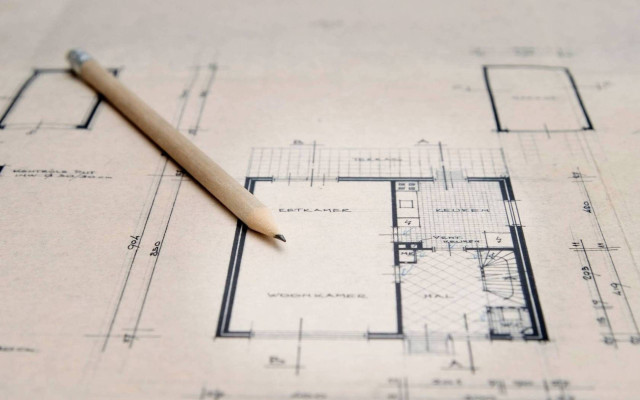 Pencil blueprint floorplan wireframe scenery free wallpaper for desktop - medium preview image