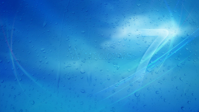Blue water drops sky clouds free wallpaper for desktop - medium preview image