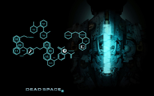 Futuristic robot glowing face biopunk free wallpaper for desktop - medium preview image
