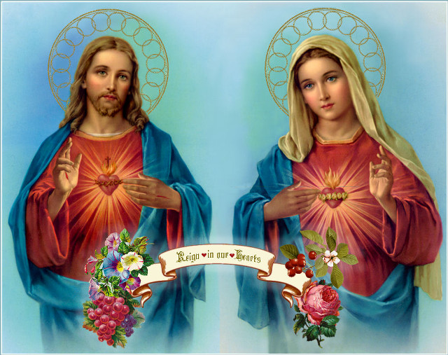 Jesus holding heart banner painting free wallpaper for desktop - medium preview image