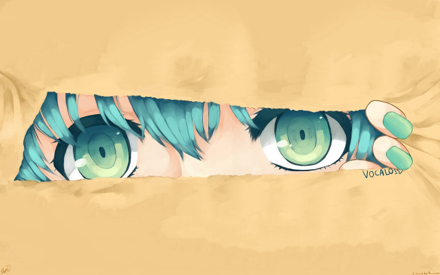 Cat eyes peeking goodbye aya free wallpaper for desktop - medium preview image