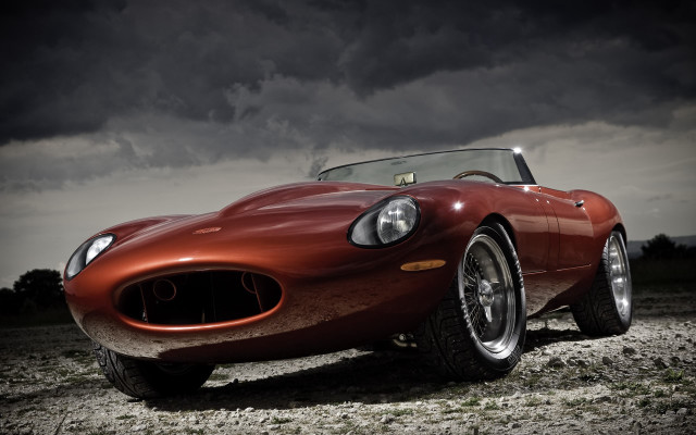 Red sports car cobra lightning free wallpaper for desktop - medium preview image