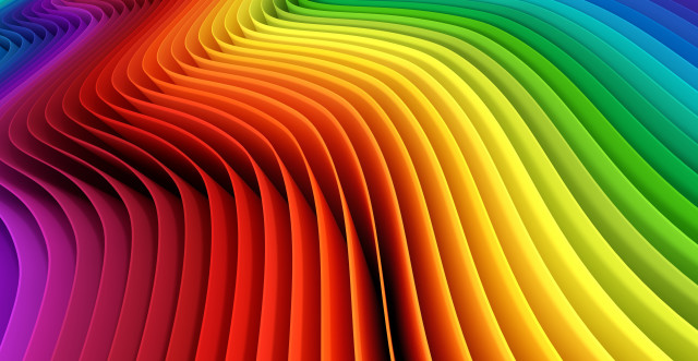 Multicolored wavy background black border free wallpaper for desktop - medium preview image