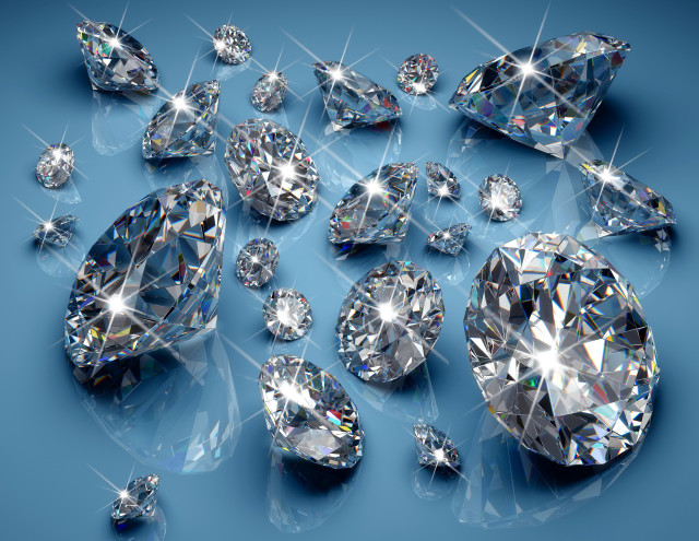 Diamonds blue background sparkling glow free wallpaper for desktop - medium preview image