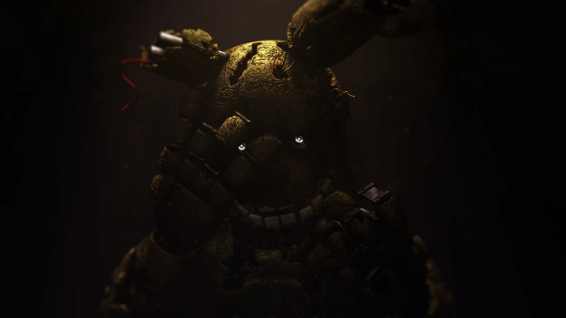 Creepy stuffed animal flashlight dark free wallpaper for desktop - medium preview image