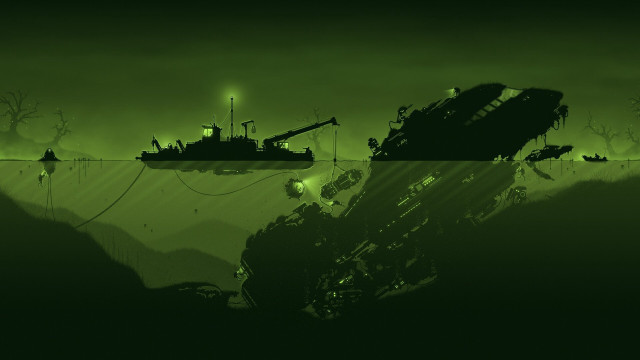 Green ship water light boat free wallpaper for desktop - medium preview image