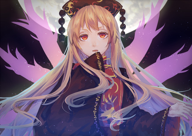 Anime character blonde hair crown free wallpaper for desktop - medium preview image