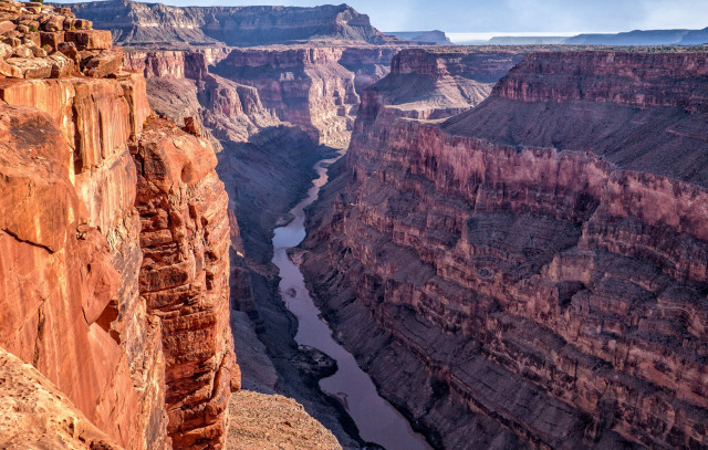 Canyon river cliff skyline matte free wallpaper for desktop - medium preview image