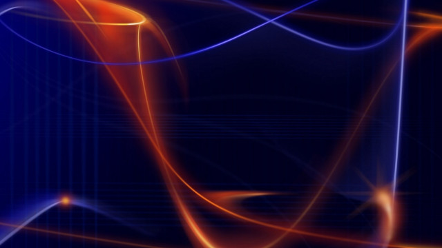 Blue orange lines curves volumetric free wallpaper for desktop - medium preview image