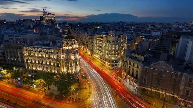 Tokyo cityscape night light streaks free wallpaper for desktop - medium preview image