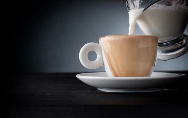 Coffee pour on saucer spoon free wallpaper for desktop - medium preview image