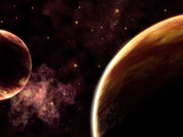 Red planet red star space free wallpaper for desktop - medium preview image