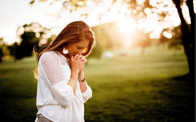Woman field tree sunset portrait free wallpaper for desktop - medium preview image