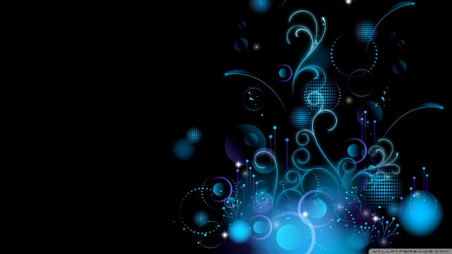 Blue abstract black swirl bottom free wallpaper for desktop - medium preview image