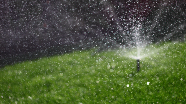 Sprinkler lawn rain redhouse environmental free wallpaper for desktop - medium preview image