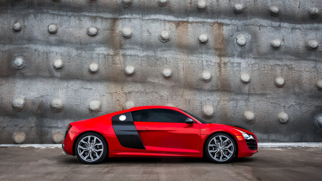 Red sports car moon night free wallpaper for desktop - medium preview image