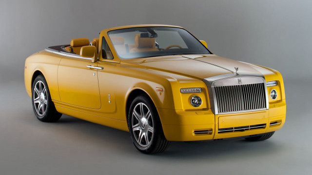 Yellow rolls royce convertible neoclassic free wallpaper for desktop - medium preview image