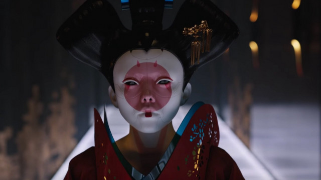 Geisha redface blackhair whitefacemask ai free wallpaper for desktop - medium preview image