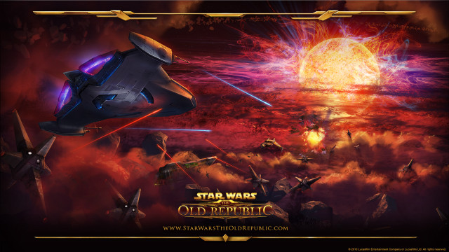 Star wars space ship battle free wallpaper for desktop - medium preview image