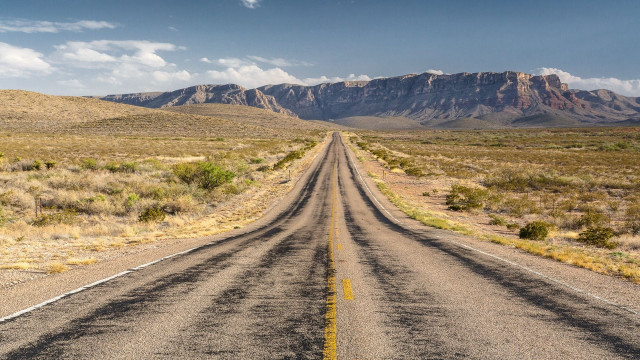 Mountain road cloudy sky beach #2 free wallpaper for desktop - medium preview image