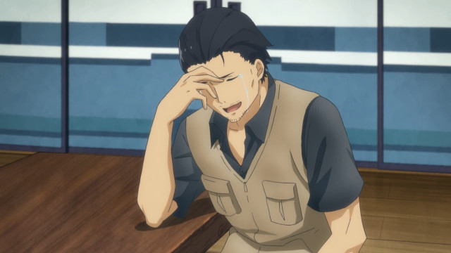 Man sitting table hand head #2 free wallpaper for desktop - medium preview image