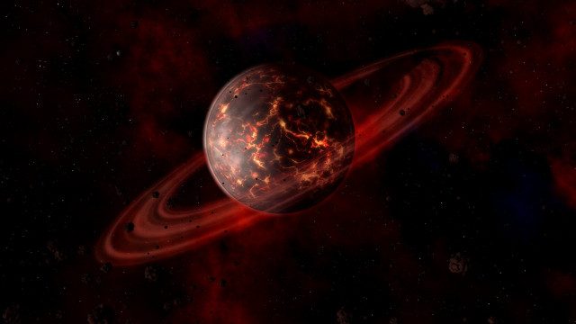Red black object space stars #3 free wallpaper for desktop - medium preview image