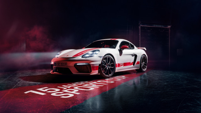 White porsche red carpet panfuturism free wallpaper for desktop - medium preview image