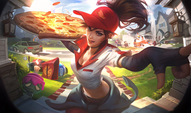 Woman pizza cartoon domqwek league free wallpaper for desktop - medium preview image
