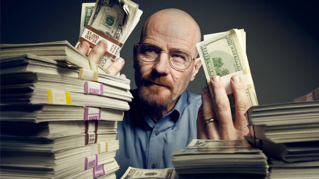 Bald man holding money old free wallpaper for desktop - medium preview image
